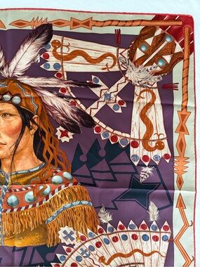 Hermes “Cosmogonie Apache” silk twill scarf